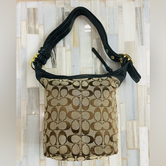 Coach duffle bleeker hobo Signature logo canvas Bag crossbody 11437 - Picture 2 of 16